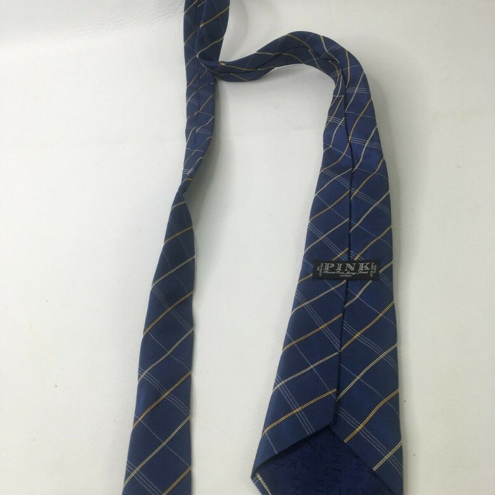 PINK Necktie Mens One Size Pointed 100% Pure Silk - Picture 3 of 6